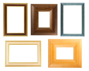 collection of wooden frames