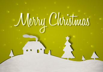 Fototapeta premium green christmas card