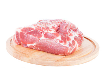 raw meat on white background