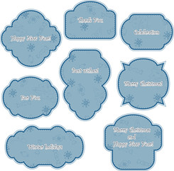 Blue winter stickers