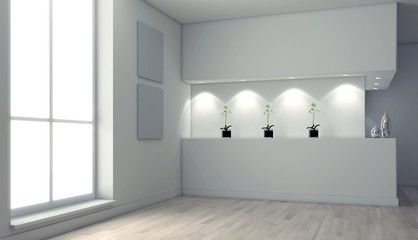 Interno vuoto con finestre