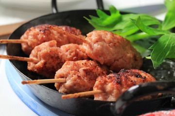 Minced meat kebabs