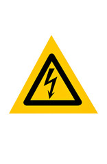 High voltage symbol in White