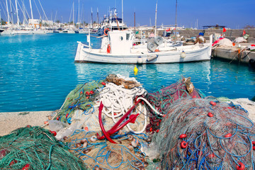 fisherboats with nets longlines buoy tackle