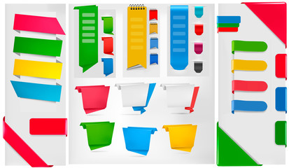 Set of stickers and banners. Vector illustration.