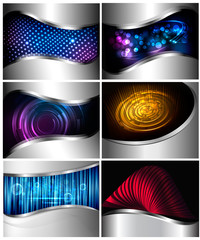 Big set of abstract business backgrounds. Vector