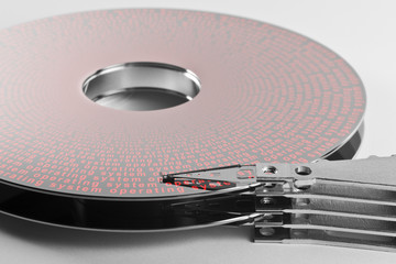 hard disk platter and actuator arm