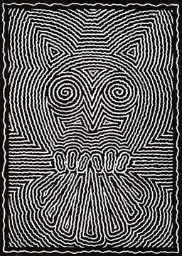 abstract owl illustration