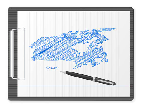 clipboard Canada map