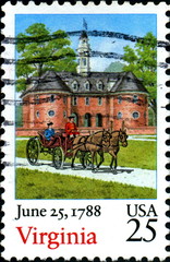 June 25, 1788. Virginia. US Postage.