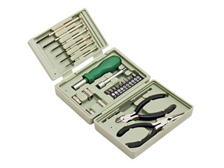Fototapeta premium tool kit in a plastic box