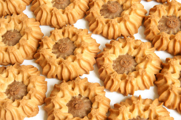 Cookies on a white background