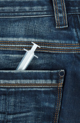 pocket jeans with a sticking