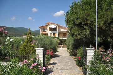 Fototapeta na wymiar holiday villa in Greece