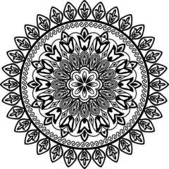 Geometric floral circle