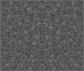 Grey Floral Pattern