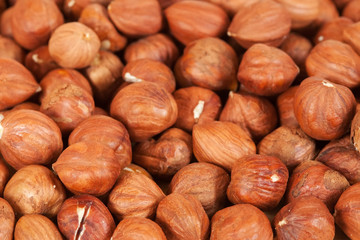 Obraz premium Hazelnuts background