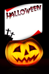 Naklejka premium Halloween frame postcard