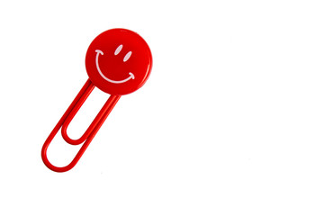 Smile red paper clip