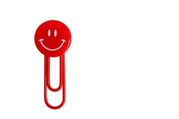 Smile red paper clip