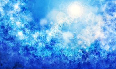Winter holidays abstract blue background