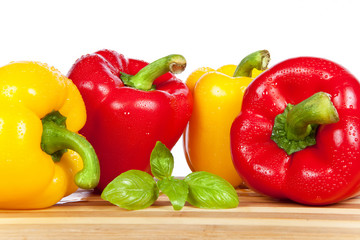 red and yellow paprika