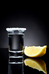 glass of tequila shot