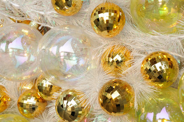 Christmas ornaments on tree