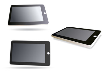 vector image isolated tablet computer - set