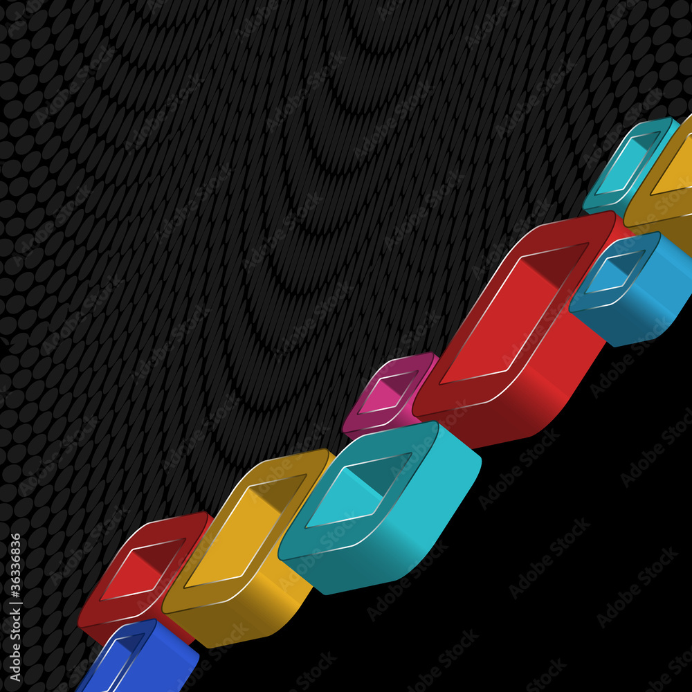 Poster vector dark background with square design