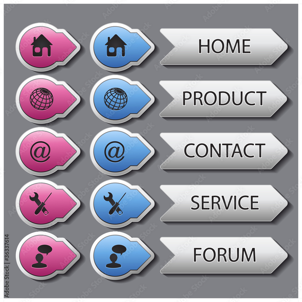 Poster vector web navigation templates