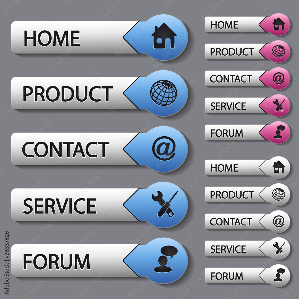 Poster vector web navigation templates