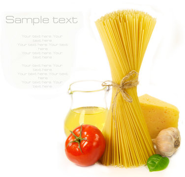 Pasta and food ingredients