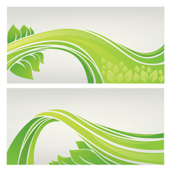 two beautiful vector ecological background