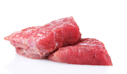 raw meat isolated on white