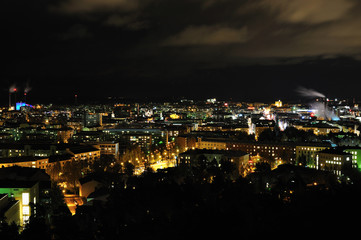 Fototapeta na wymiar Night in Tampere