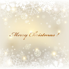 Gold abstract background with snowflake