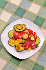 Grilled vegetables with olive oil