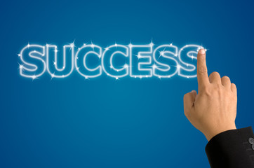 index press on bright success word