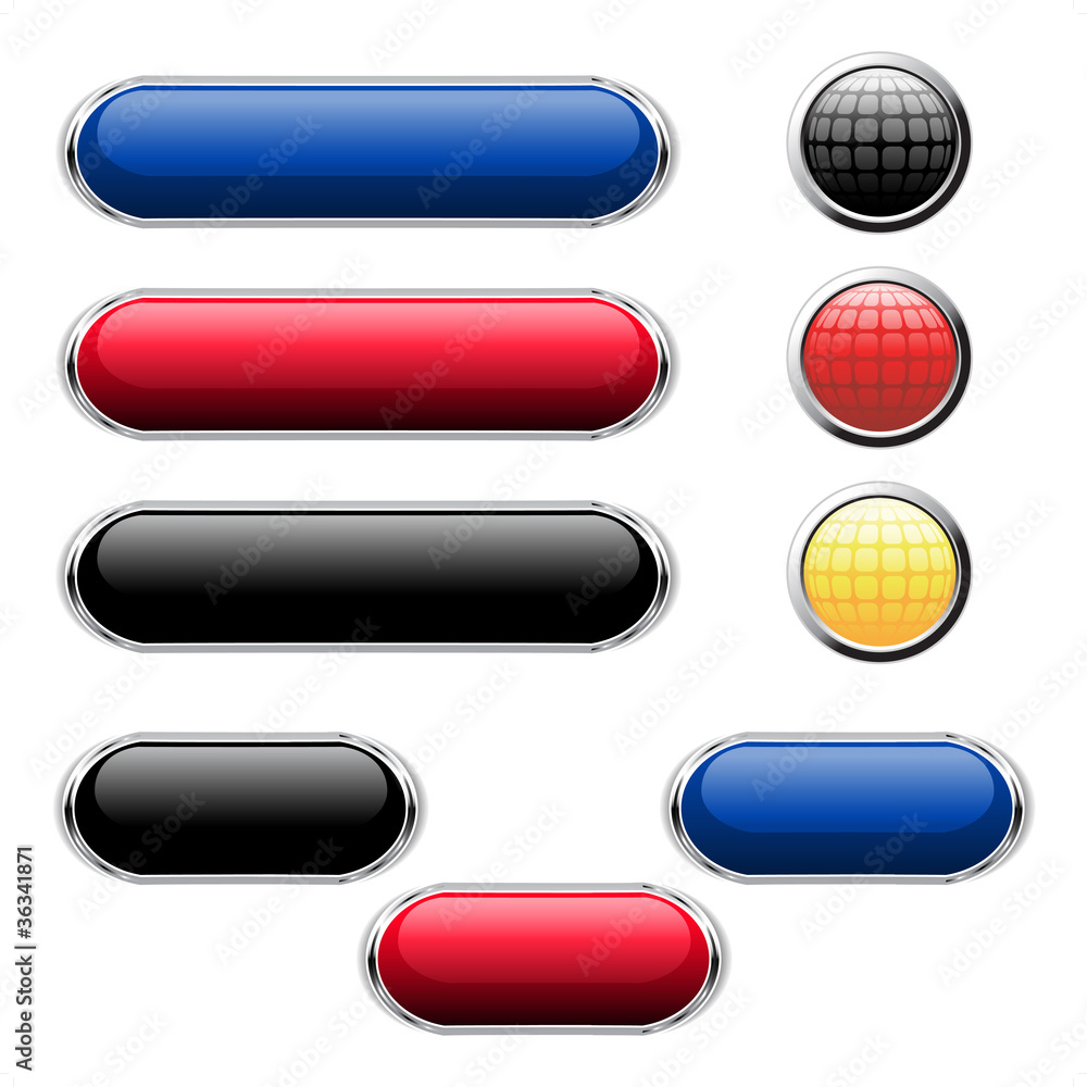 Poster vector glossy buttons for web