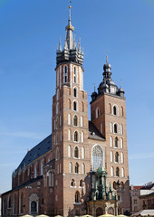 Naklejka na ściany i meble Kościół Mariacki w Krakowie