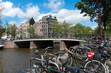 Fototapete Rund amsterdam canal © hansenn