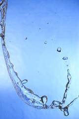 Splashing fresh  water