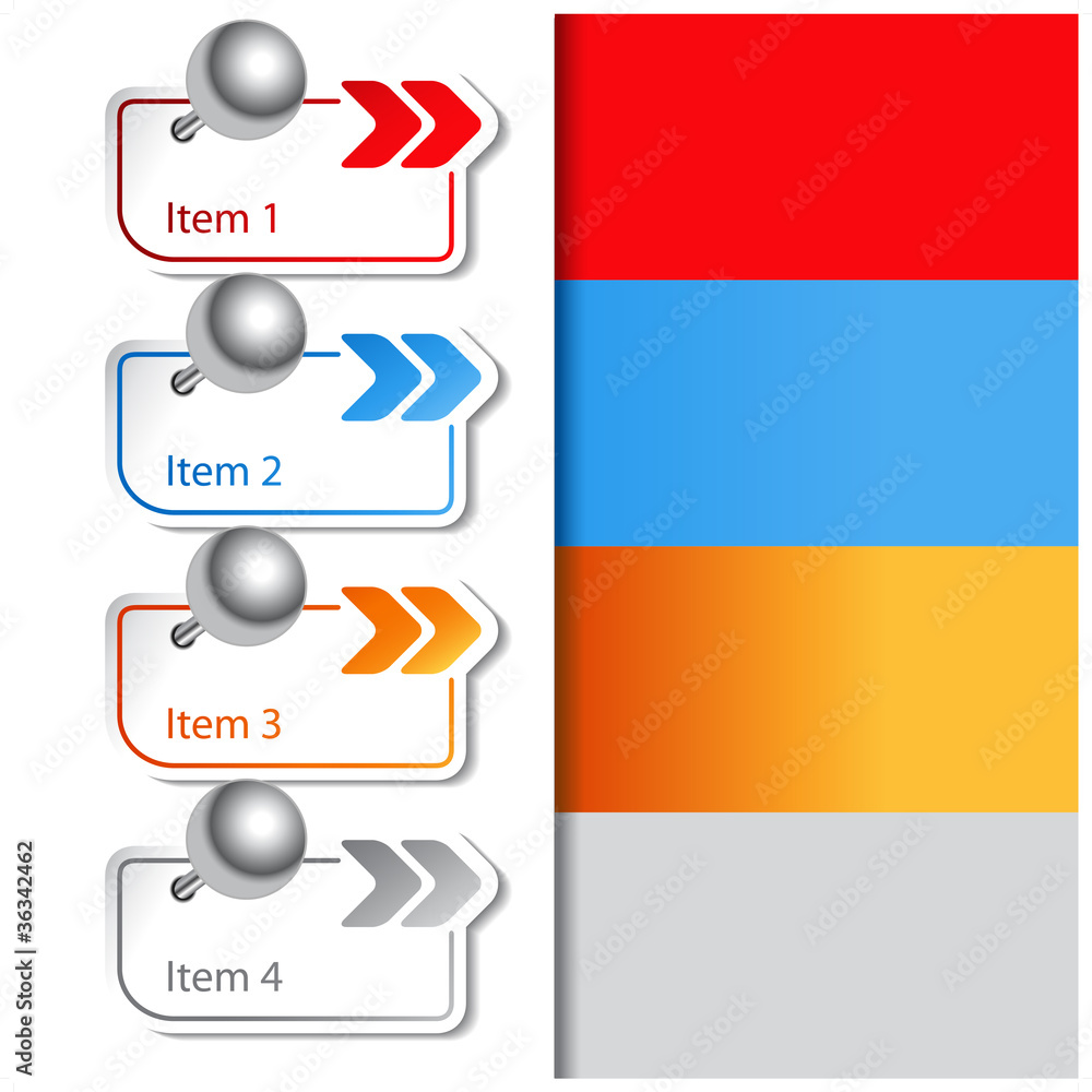 Fototapete Vector pointer of arrow - web navigation template