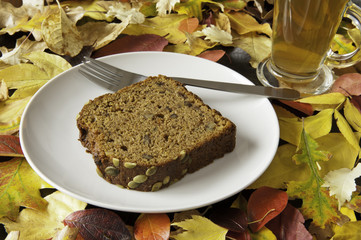 Pumpkin Loaf with Leaves