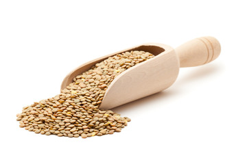 Lentils in scoop