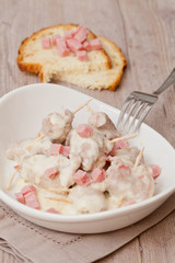 meat rolls and ham