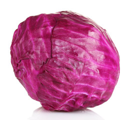 Obraz premium beautiful red cabbage isolated on white