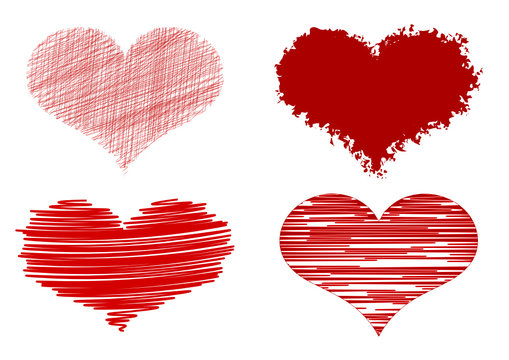 red hearts icons