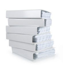 a stack of file Office binder